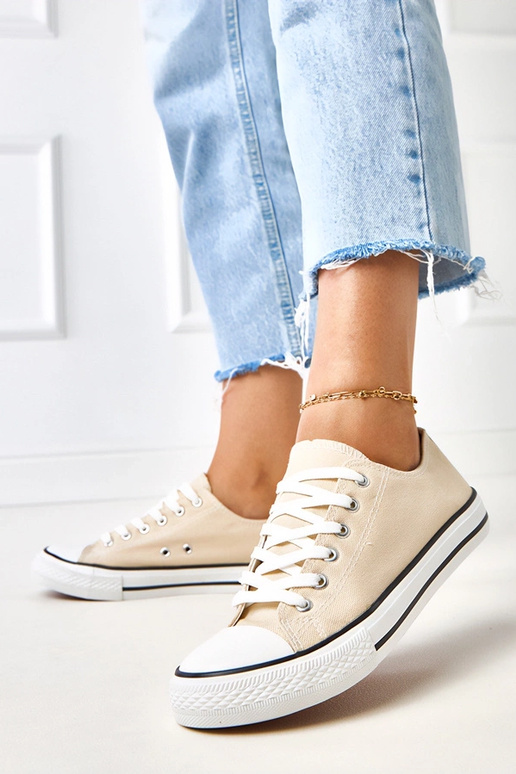 Beige klassische Damen-Sneaker Zurhat