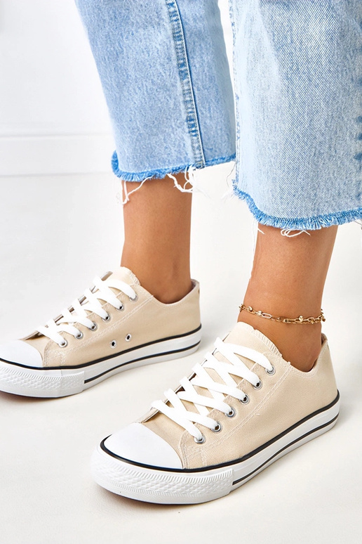 Beige klassische Damen-Sneaker Zurhat