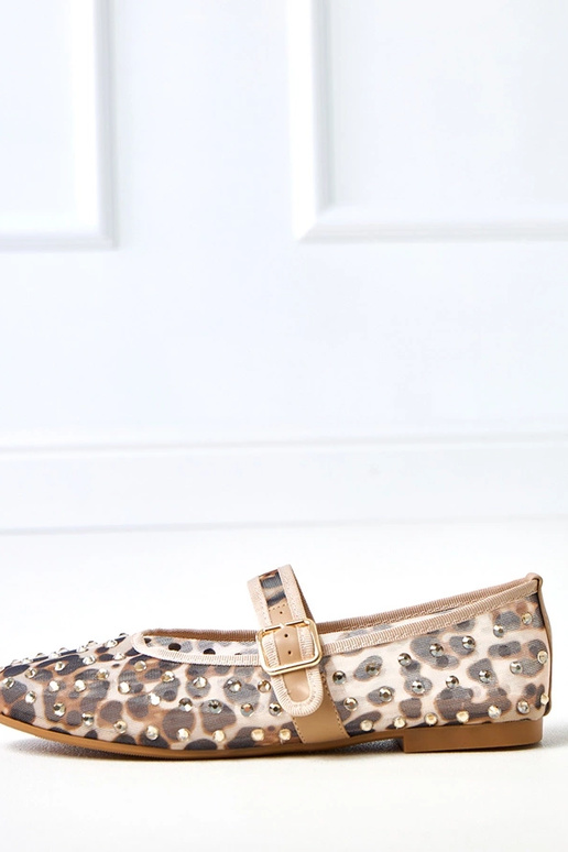 Leopardenmuster Netz-Ballerinas mit... Leopardenmuster Netz-Ballerinas mit...