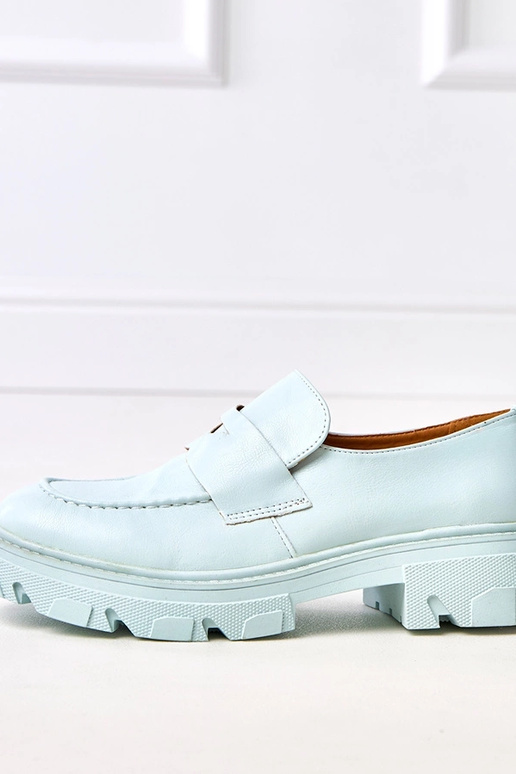 Kirna Damenmokassins aus blauen...