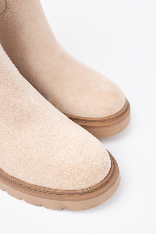 NoZuoczesne hellBeige Schuhe o prostym fasonie