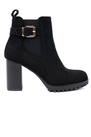 schZuarze Farbe Stiefel mit Zierschnalle 2