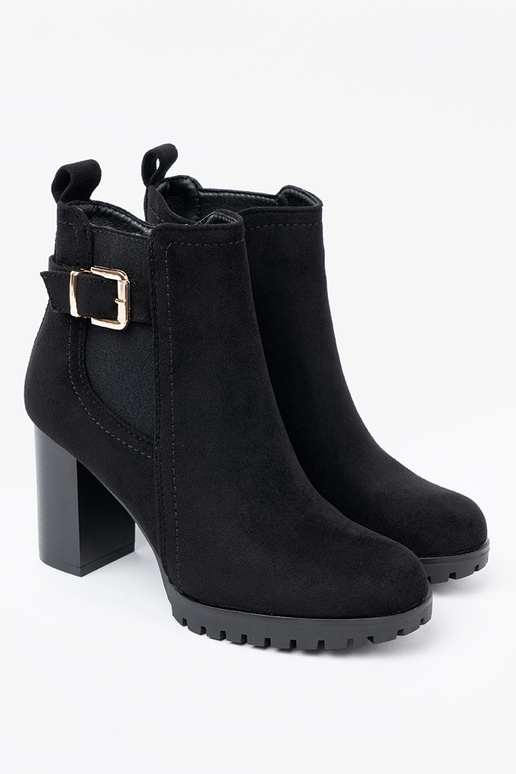 schZuarze Farbe Stiefel mit Zierschnalle schZuarze Farbe Stiefel mit Zierschnalle