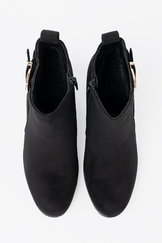 schZuarze Farbe Stiefel mit Zierschnalle schZuarze Farbe Stiefel mit Zierschnalle