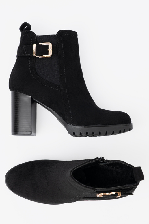 schZuarze Farbe Stiefel mit Zierschnalle schZuarze Farbe Stiefel mit Zierschnalle