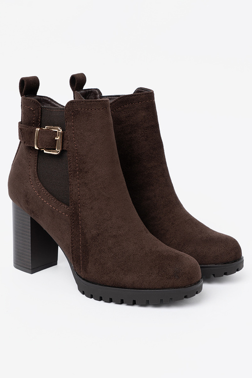 dunkelbraun Stiefel mit Zierschnalle dunkelbraun Stiefel mit Zierschnalle
