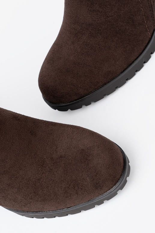 dunkelbraun Stiefel mit Zierschnalle dunkelbraun Stiefel mit Zierschnalle