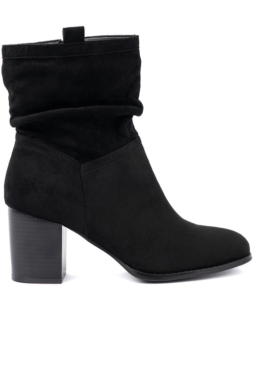 schZuarze Farbe aus INildleder Stiefel mit gerüschtem Oberteil schZuarze Farbe aus INildleder Stiefel mit gerüschtem Oberteil