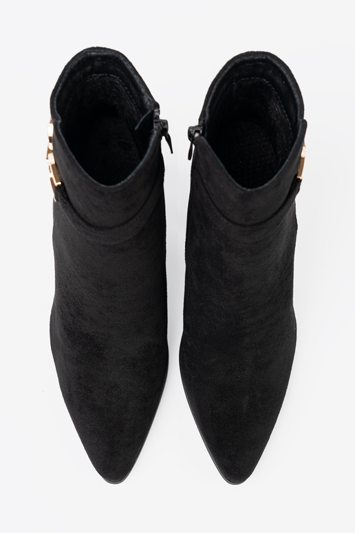 Eleganter Stil schZuarze Farbe Schuhe z biżuteryjnym akcentem