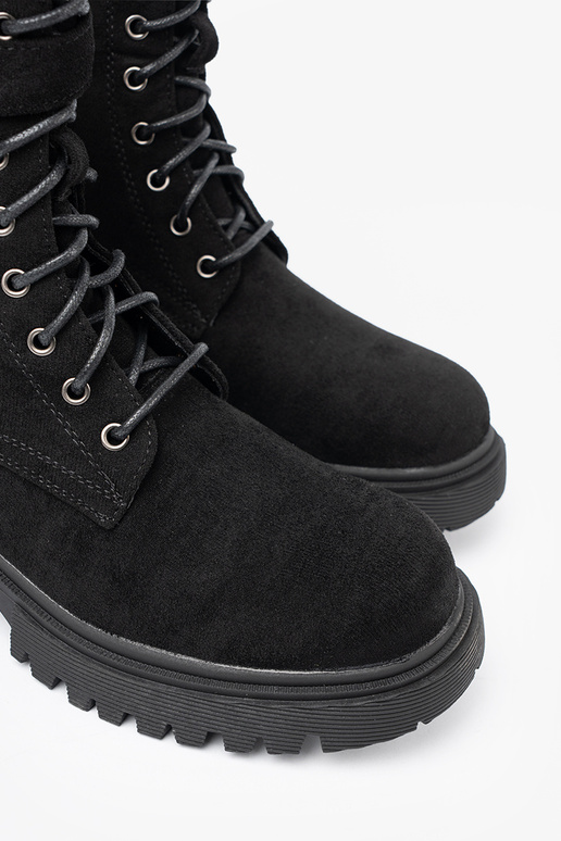 schZuarze Farbe hohe Reitstiefel mit Schnallen i Schnürsenkelm