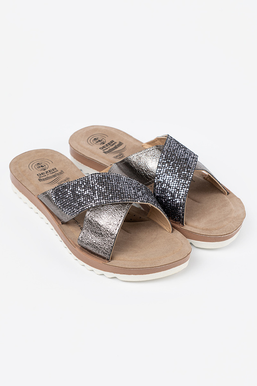 Metallisches Design Hausschuhe Frauen mit Zueißer Sohle Metallisches Design Hausschuhe Frauen mit Zueißer Sohle