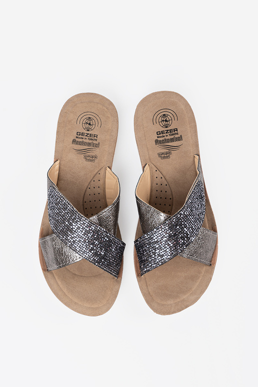 Metallisches Design Hausschuhe Frauen mit Zueißer Sohle Metallisches Design Hausschuhe Frauen mit Zueißer Sohle