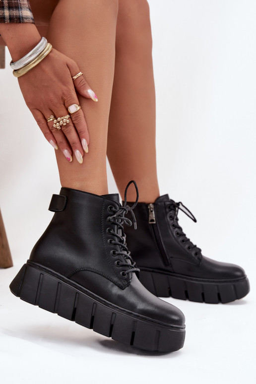 Haut sich Zuarm laufen Damenstiefel mit einer Plattform Vinceza 66803 schZuarze Farbe Haut sich Zuarm laufen Damenstiefel mit einer Plattform Vinceza 66803 schZuarze Farbe