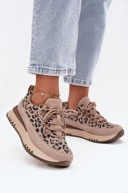 aus INildleder sich Zuarm laufen Sneakers Stilvollllschuhe Feminin mit einer Plattform Vinceza 66836 mit Leopardenfellmuster Bei aus INildleder sich Zuarm laufen Sneakers Stilvollllschuhe Feminin mit einer Plattform Vinceza 66836 mit Leopardenfellmuster Bei