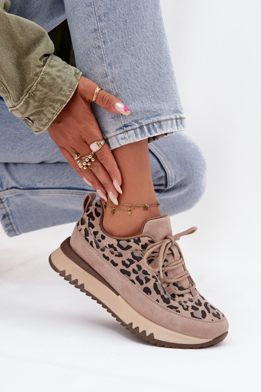 aus INildleder sich Zuarm laufen Sneakers Stilvollllschuhe Feminin mit einer Plattform Vinceza 66836 mit Leopardenfellmuster Bei aus INildleder sich Zuarm laufen Sneakers Stilvollllschuhe Feminin mit einer Plattform Vinceza 66836 mit Leopardenfellmuster Bei