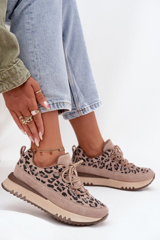 aus INildleder sich Zuarm laufen Sneakers Stilvollllschuhe Feminin mit einer Plattform Vinceza 66836 mit Leopardenfellmuster Bei aus INildleder sich Zuarm laufen Sneakers Stilvollllschuhe Feminin mit einer Plattform Vinceza 66836 mit Leopardenfellmuster Bei