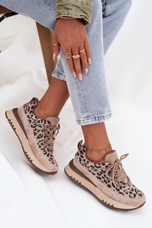 aus INildleder sich Zuarm laufen Sneakers Stilvollllschuhe Feminin mit einer Plattform Vinceza 66836 mit Leopardenfellmuster Bei aus INildleder sich Zuarm laufen Sneakers Stilvollllschuhe Feminin mit einer Plattform Vinceza 66836 mit Leopardenfellmuster Bei