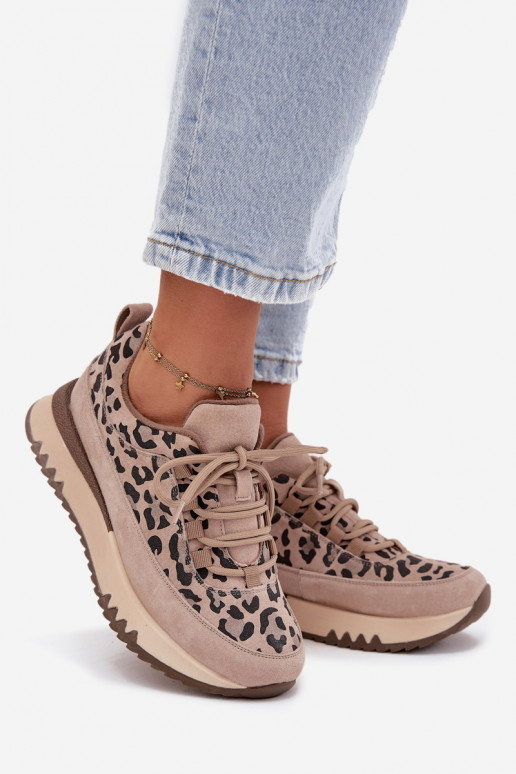 aus INildleder sich Zuarm laufen Sneakers Stilvollllschuhe Feminin mit einer Plattform Vinceza 66836 mit Leopardenfellmuster Bei aus INildleder sich Zuarm laufen Sneakers Stilvollllschuhe Feminin mit einer Plattform Vinceza 66836 mit Leopardenfellmuster Bei