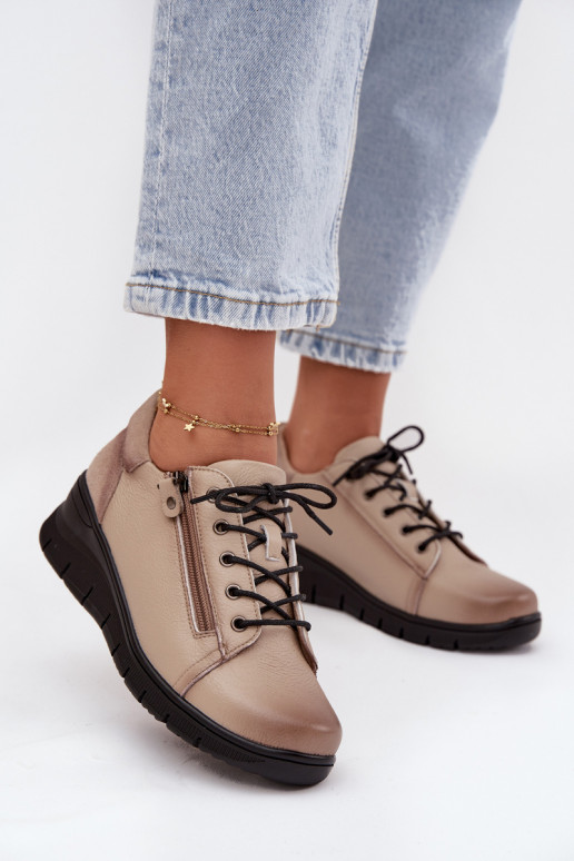 Haut Schuhe Feminin Auf einem Keil Vinceza 39964 Beige Haut Schuhe Feminin Auf einem Keil Vinceza 39964 Beige