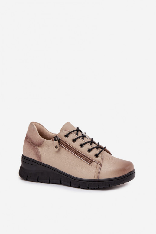 Haut Schuhe Feminin Auf einem Keil Vinceza 39964 Beige Haut Schuhe Feminin Auf einem Keil Vinceza 39964 Beige