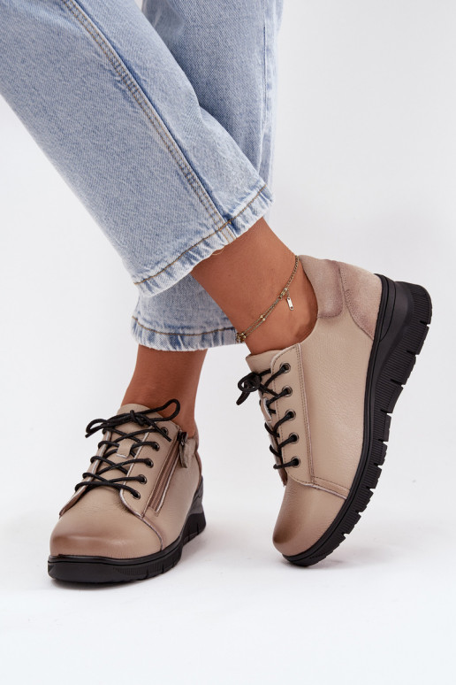 Haut Schuhe Feminin Auf einem Keil Vinceza 39964 Beige Haut Schuhe Feminin Auf einem Keil Vinceza 39964 Beige
