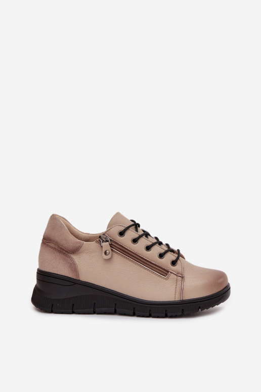 Haut Schuhe Feminin Auf einem Keil Vinceza 39964 Beige Haut Schuhe Feminin Auf einem Keil Vinceza 39964 Beige