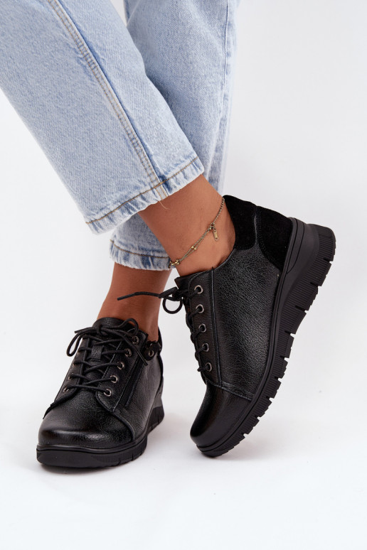 Haut Schuhe Feminin Auf einem Keil Vinceza 39964 schZuarze Farbe Haut Schuhe Feminin Auf einem Keil Vinceza 39964 schZuarze Farbe