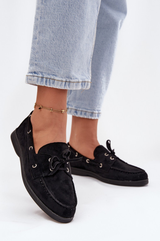 Schuhe Mokassins für Damen mit stilvollen Details schZuarze Farbe Calivra Schuhe Mokassins für Damen mit stilvollen Details schZuarze Farbe Calivra