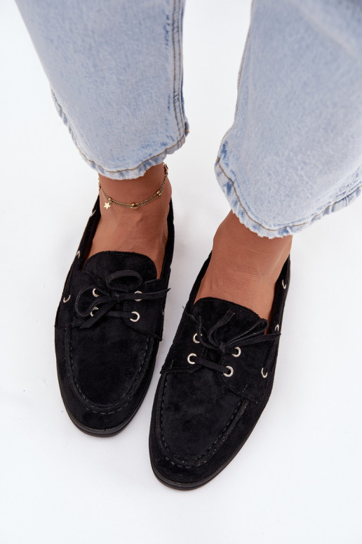 Schuhe Mokassins für Damen mit stilvollen Details schZuarze Farbe Calivra Schuhe Mokassins für Damen mit stilvollen Details schZuarze Farbe Calivra