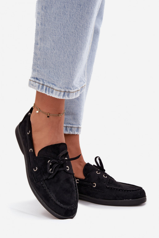 Schuhe Mokassins für Damen mit stilvollen Details schZuarze Farbe Calivra Schuhe Mokassins für Damen mit stilvollen Details schZuarze Farbe Calivra