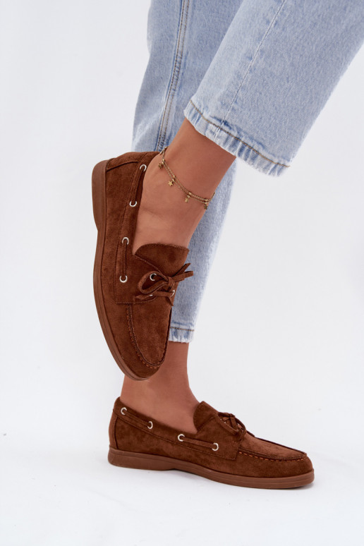 Schuhe Mokassins für Damen mit stilvollen Details braune Farbe Calivra Schuhe Mokassins für Damen mit stilvollen Details braune Farbe Calivra