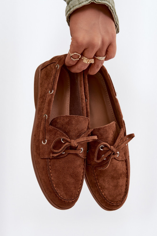 Schuhe Mokassins für Damen mit stilvollen Details braune Farbe Calivra Schuhe Mokassins für Damen mit stilvollen Details braune Farbe Calivra
