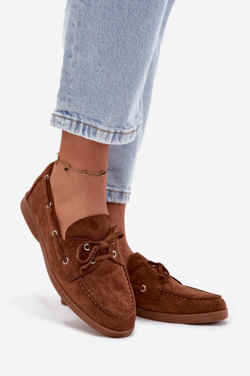 Schuhe Mokassins für Damen mit stilvollen Details braune Farbe Calivra Schuhe Mokassins für Damen mit stilvollen Details braune Farbe Calivra