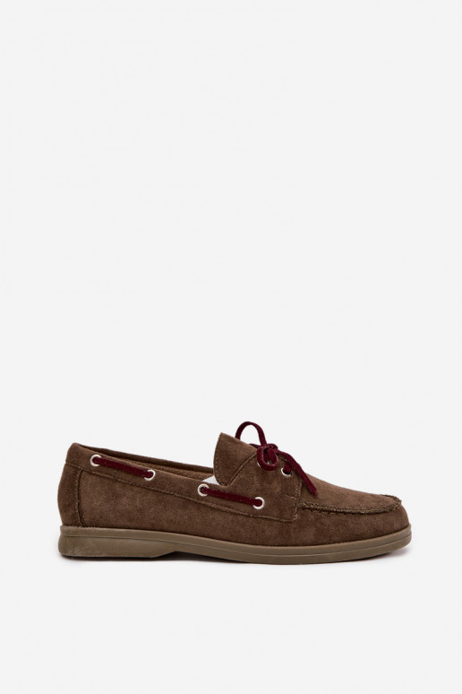 Schuhe Mokassins für Damen mit stilvollen Details Khaki-Farbe-Farbe Calivra Schuhe Mokassins für Damen mit stilvollen Details Khaki-Farbe-Farbe Calivra