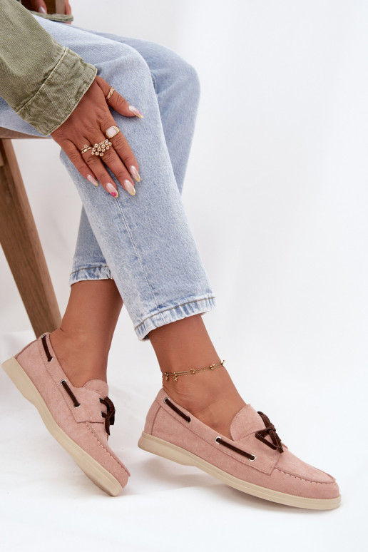 Schuhe Mokassins für Damen mit stilvollen Details Hellrosa Farbton Calivra Schuhe Mokassins für Damen mit stilvollen Details Hellrosa Farbton Calivra