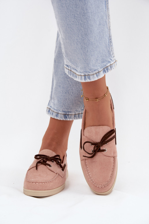 Schuhe Mokassins für Damen mit stilvollen Details Hellrosa Farbton Calivra Schuhe Mokassins für Damen mit stilvollen Details Hellrosa Farbton Calivra