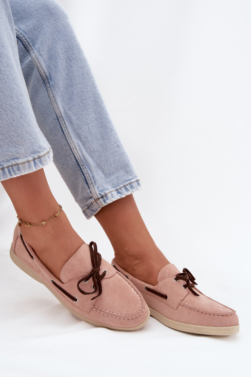 Schuhe Mokassins für Damen mit stilvollen Details Hellrosa Farbton Calivra Schuhe Mokassins für Damen mit stilvollen Details Hellrosa Farbton Calivra
