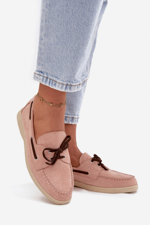 Schuhe Mokassins für Damen mit stilvollen Details Hellrosa Farbton Calivra Schuhe Mokassins für Damen mit stilvollen Details Hellrosa Farbton Calivra