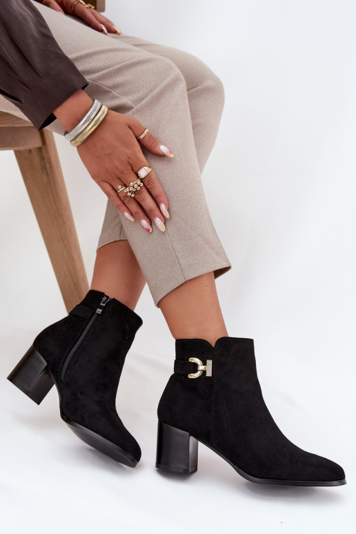 sich Zuarm laufen Damenstiefel Ze goldene Farbem Detalem schZuarze Farbe Renora