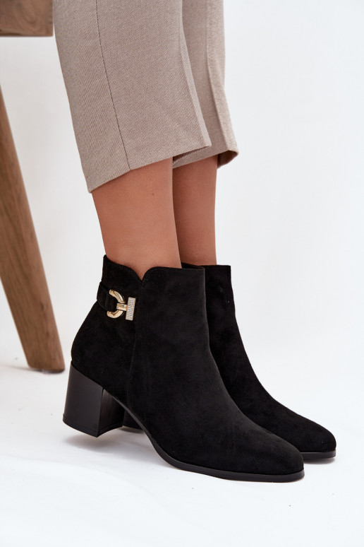 sich Zuarm laufen Damenstiefel Ze goldene Farbem Detalem schZuarze Farbe Renora