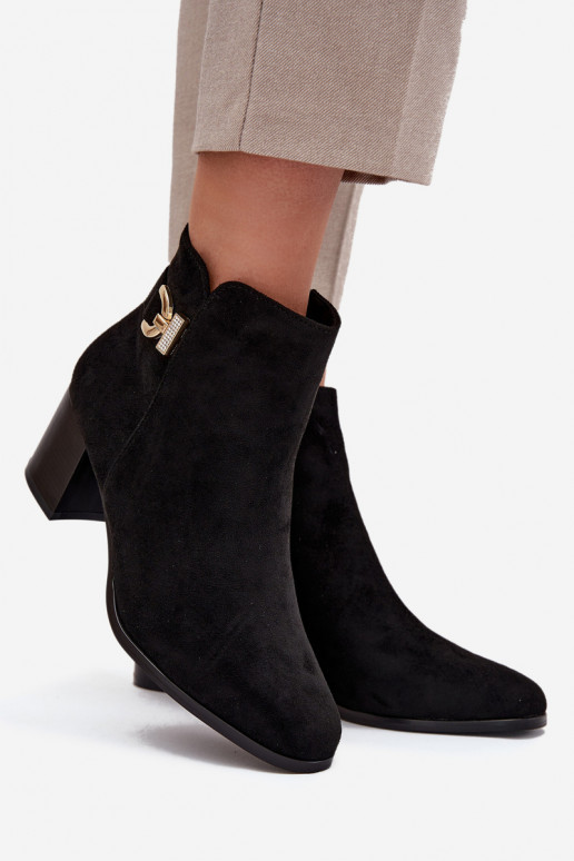 sich Zuarm laufen Damenstiefel Ze goldene Farbem Detalem schZuarze Farbe Renora