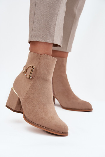 sich Zuarm laufen Damenstiefel Ze goldene Farbemi Elementami Beige Ambrine 2