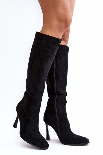 Isot Damen Stiefel mit dünnen Absätzen in Schwarz