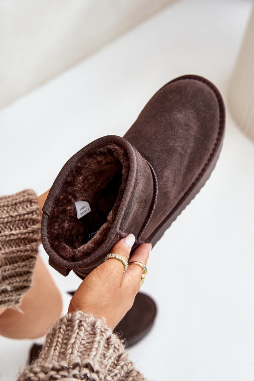 Haut aus INildleder Schneestiefel mit einer Plattform INegen Kubo braune Farbe Rianaella Haut aus INildleder Schneestiefel mit einer Plattform INegen Kubo braune Farbe Rianaella