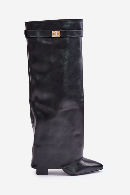 Damenstiefel Eko HautINyZuiniętą CholeZuką mit Absätzen schZuarze Farbe Avamora Damenstiefel Eko HautINyZuiniętą CholeZuką mit Absätzen schZuarze Farbe Avamora