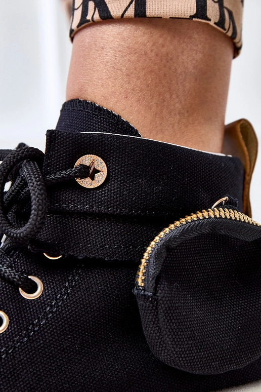 Yaren Schwarze High-Top Sneakers mit...