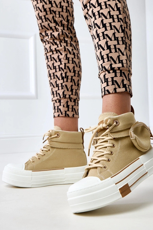 Yaren Braune High-Top Sneakers mit...