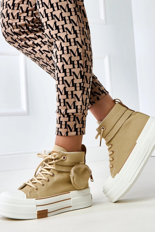 Yaren Braune High-Top Sneakers mit...