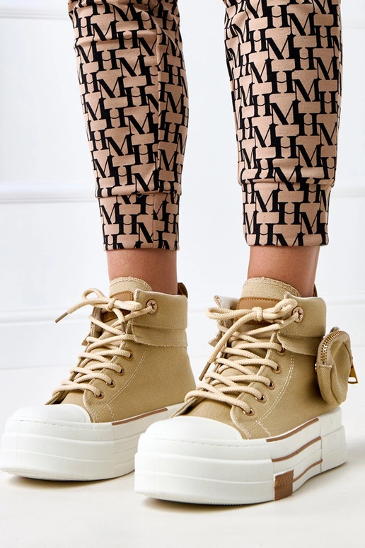 Yaren Braune High-Top Sneakers mit...