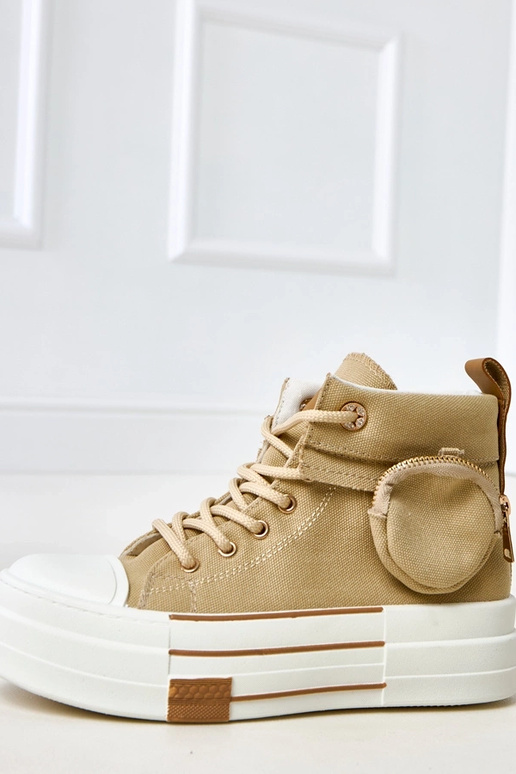 Yaren Braune High-Top Sneakers mit...